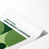 Bohemian Wall Art | Bauhaus Geometric Green Shapes Canvas | Eclectic Print