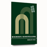 Bohemian Wall Art | Bauhaus Green Overlapping Arch Canvas | Eclectic Print