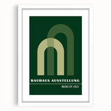 Bohemian Wall Art | Bauhaus Green Overlapping Arch Canvas | Eclectic Print