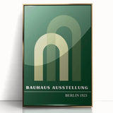 Bohemian Wall Art | Bauhaus Green Overlapping Arch Canvas | Eclectic Print