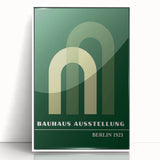 Bohemian Wall Art | Bauhaus Green Overlapping Arch Canvas | Eclectic Print