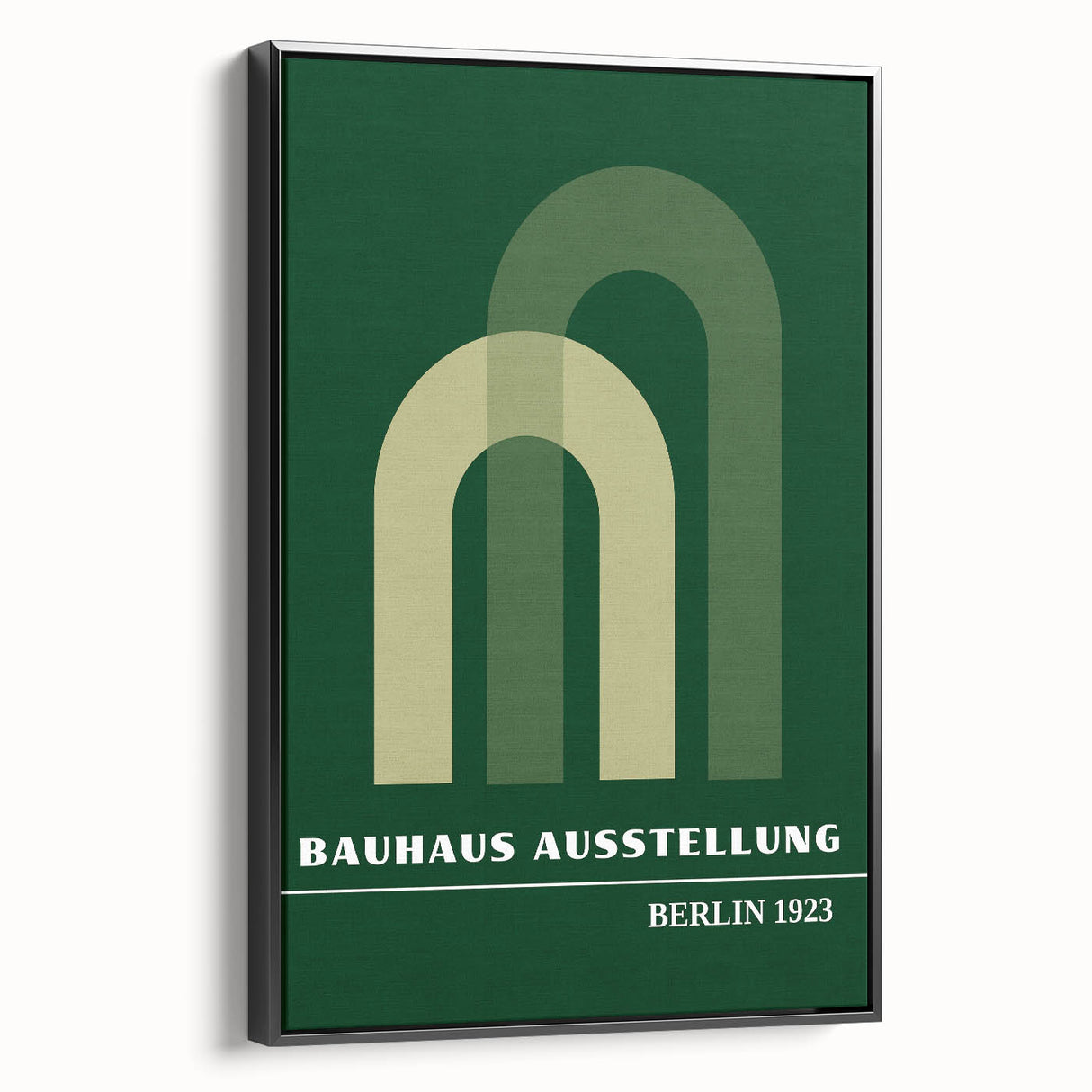 Bohemian Wall Art | Bauhaus Green Overlapping Arch Canvas | Eclectic Print