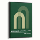 Bohemian Wall Art | Bauhaus Green Overlapping Arch Canvas | Eclectic Print