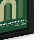 Bohemian Wall Art | Bauhaus Green Overlapping Arch Canvas | Eclectic Print