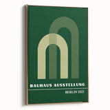 Bohemian Wall Art | Bauhaus Green Overlapping Arch Canvas | Eclectic Print