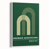 Bohemian Wall Art | Bauhaus Green Overlapping Arch Canvas | Eclectic Print
