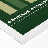 Bohemian Wall Art | Bauhaus Green Overlapping Arch Canvas | Eclectic Print