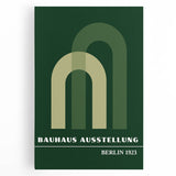Bohemian Wall Art | Bauhaus Green Overlapping Arch Canvas | Eclectic Print