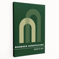 Bohemian Wall Art | Bauhaus Green Overlapping Arch Canvas | Eclectic Print