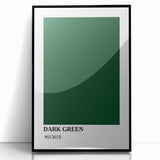 Bohemian Wall Art | Dark Green Abstract Print | Boho Decor Canvas