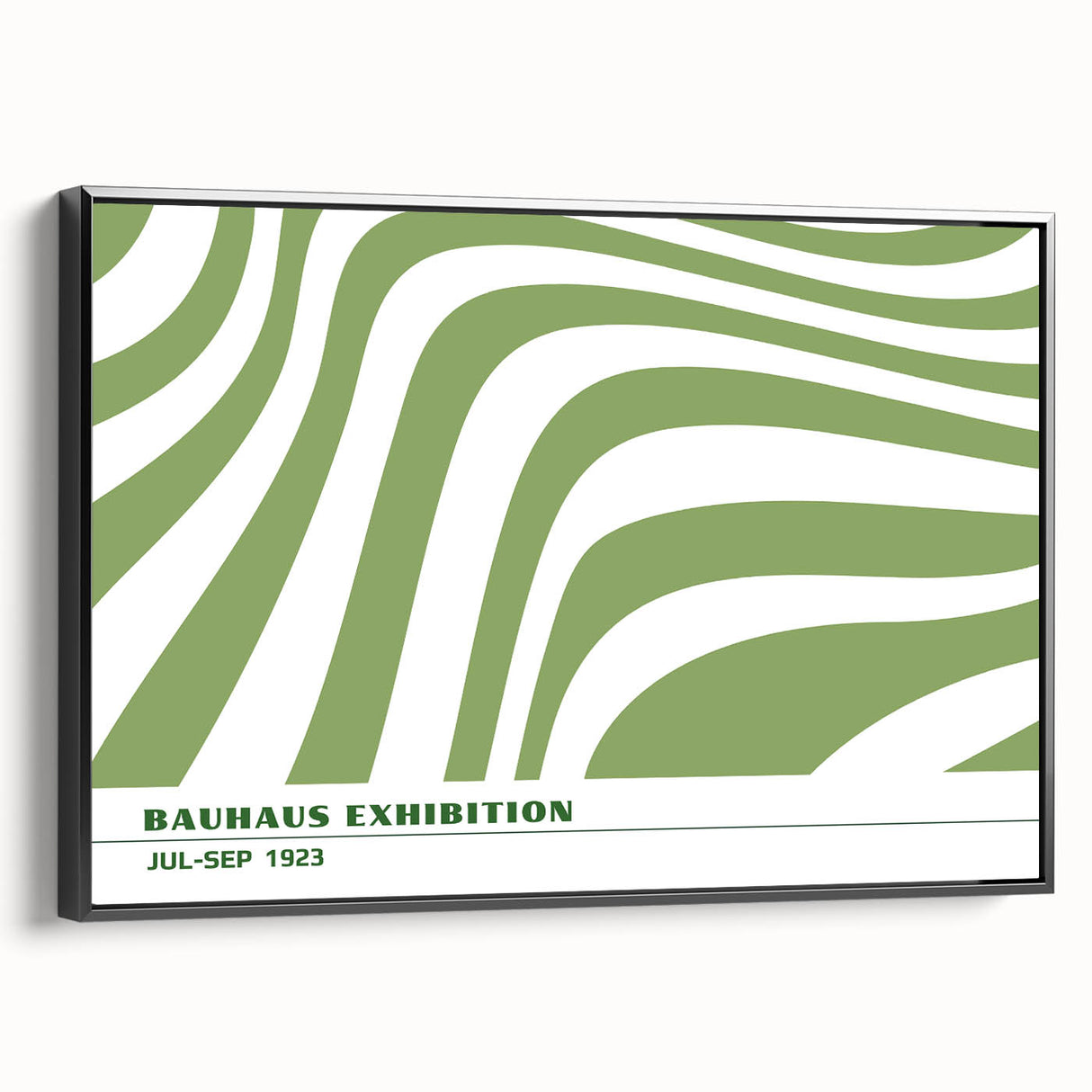 Bohemian Wall Art | Green & White Eclectic Boho Decor Canvas Print