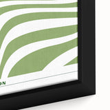Bohemian Wall Art | Green & White Eclectic Boho Decor Canvas Print