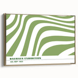 Bohemian Wall Art | Green & White Eclectic Boho Decor Canvas Print