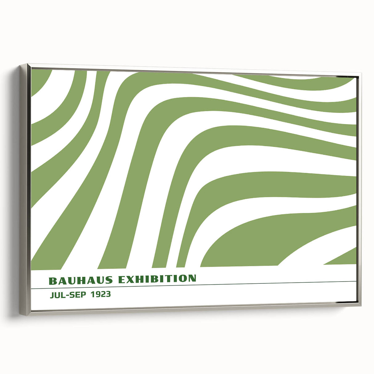 Bohemian Wall Art | Green & White Eclectic Boho Decor Canvas Print