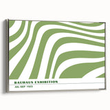 Bohemian Wall Art | Green & White Eclectic Boho Decor Canvas Print