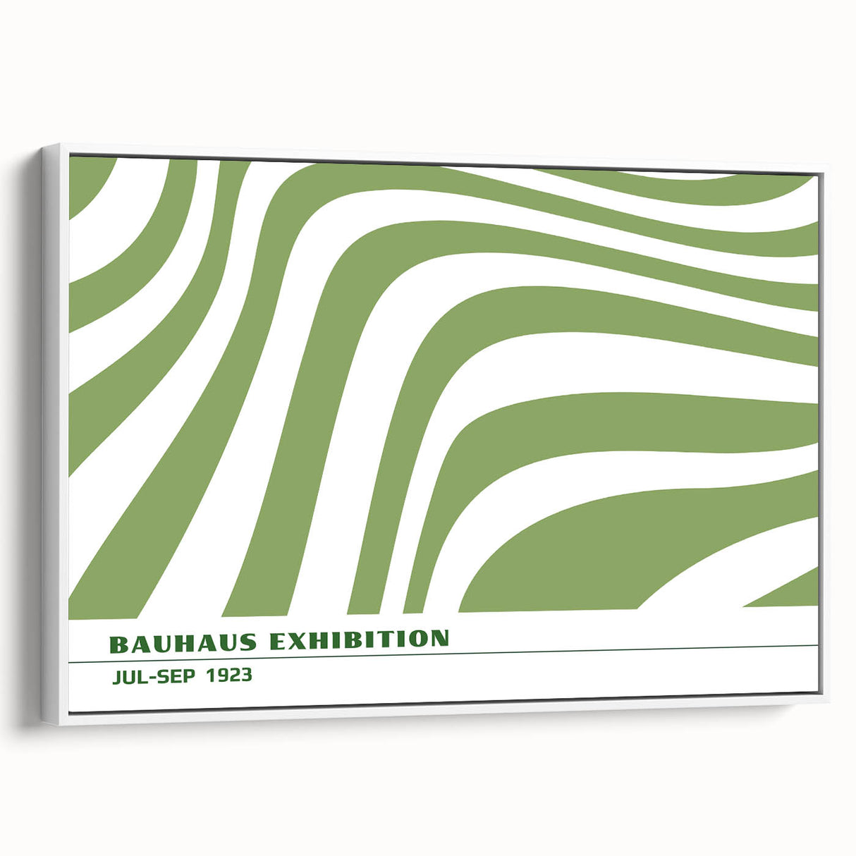 Bohemian Wall Art | Green & White Eclectic Boho Decor Canvas Print