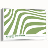 Bohemian Wall Art | Green & White Eclectic Boho Decor Canvas Print