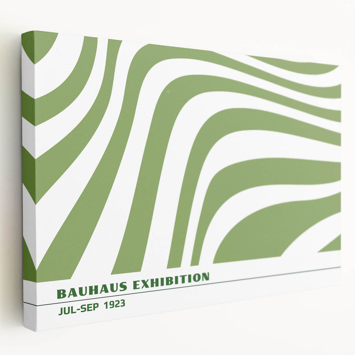 Bohemian Wall Art | Green & White Eclectic Boho Decor Canvas Print