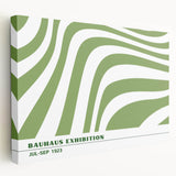 Bohemian Wall Art | Green & White Eclectic Boho Decor Canvas Print