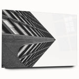 Brutalist Wall Art | Modern Geometric Industrial Design Canvas Print