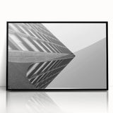 Brutalist Wall Art | Modern Geometric Industrial Design Canvas Print