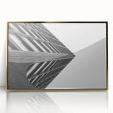 Brutalist Wall Art | Modern Geometric Industrial Design Canvas Print