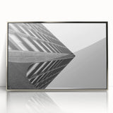 Brutalist Wall Art | Modern Geometric Industrial Design Canvas Print