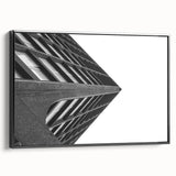 Brutalist Wall Art | Modern Geometric Industrial Design Canvas Print