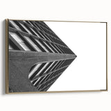 Brutalist Wall Art | Modern Geometric Industrial Design Canvas Print