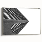 Brutalist Wall Art | Modern Geometric Industrial Design Canvas Print