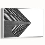 Brutalist Wall Art | Modern Geometric Industrial Design Canvas Print