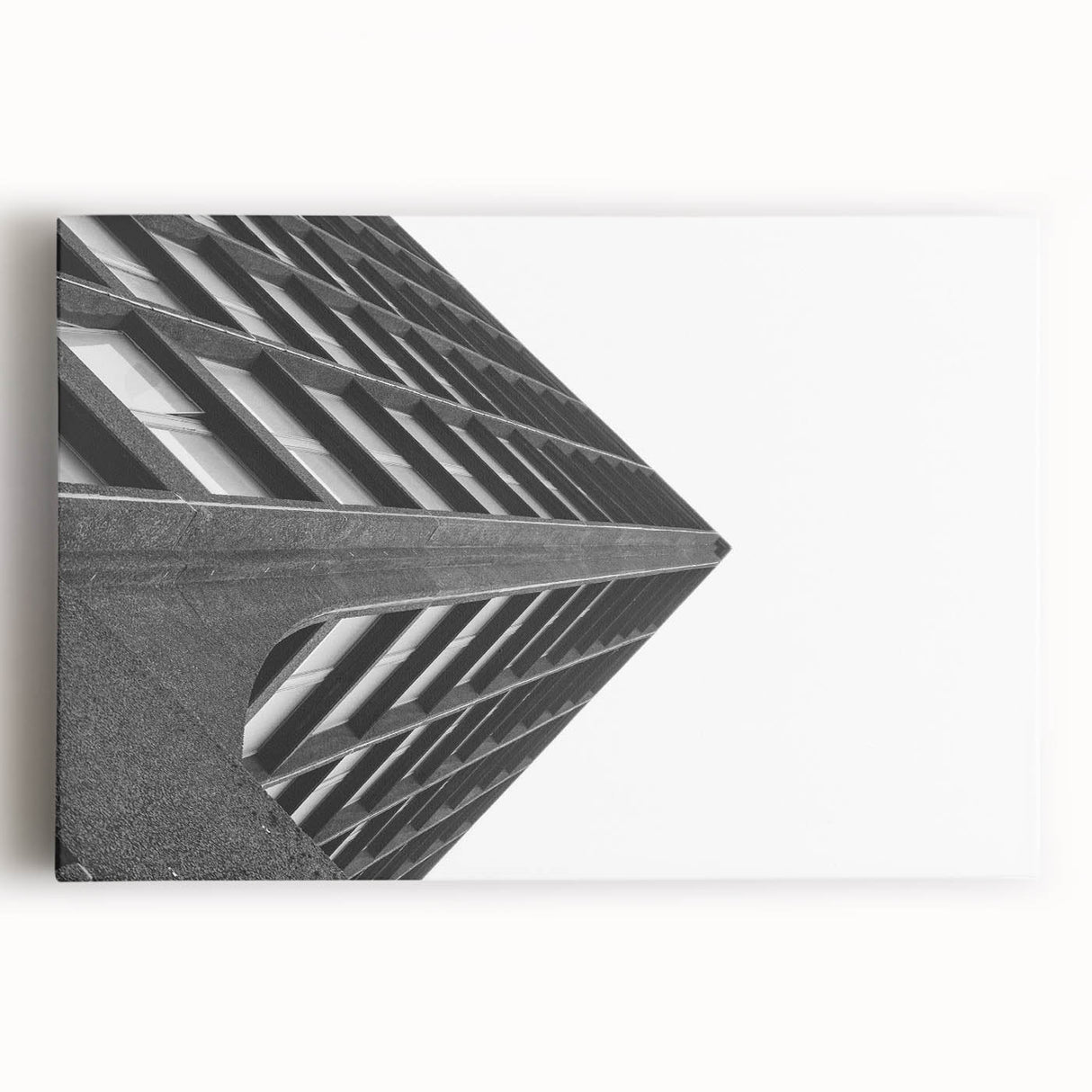Brutalist Wall Art | Modern Geometric Industrial Design Canvas Print