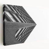 Brutalist Wall Art | Modern Geometric Industrial Design Canvas Print