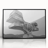Brutalist Wall Art | Modern Industrial Concrete Geometric Sculpture Print