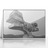 Brutalist Wall Art | Modern Industrial Concrete Geometric Sculpture Print