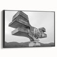 Brutalist Wall Art | Modern Industrial Concrete Geometric Sculpture Print