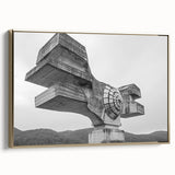 Brutalist Wall Art | Modern Industrial Concrete Geometric Sculpture Print