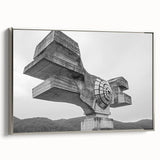 Brutalist Wall Art | Modern Industrial Concrete Geometric Sculpture Print