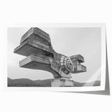 Brutalist Wall Art | Modern Industrial Concrete Geometric Sculpture Print