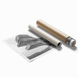 Brutalist Wall Art | Modern Industrial Concrete Geometric Sculpture Print