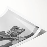 Brutalist Wall Art | Modern Industrial Concrete Geometric Sculpture Print