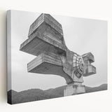 Brutalist Wall Art | Modern Industrial Concrete Geometric Sculpture Print