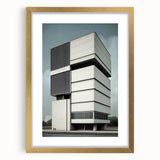 Modern Brutalist Wall Art | Minimalist Geometric Concrete Architecture