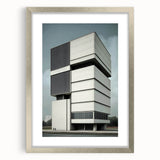 Modern Brutalist Wall Art | Minimalist Geometric Concrete Architecture