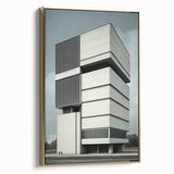 Modern Brutalist Wall Art | Minimalist Geometric Concrete Architecture