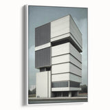 Modern Brutalist Wall Art | Minimalist Geometric Concrete Architecture