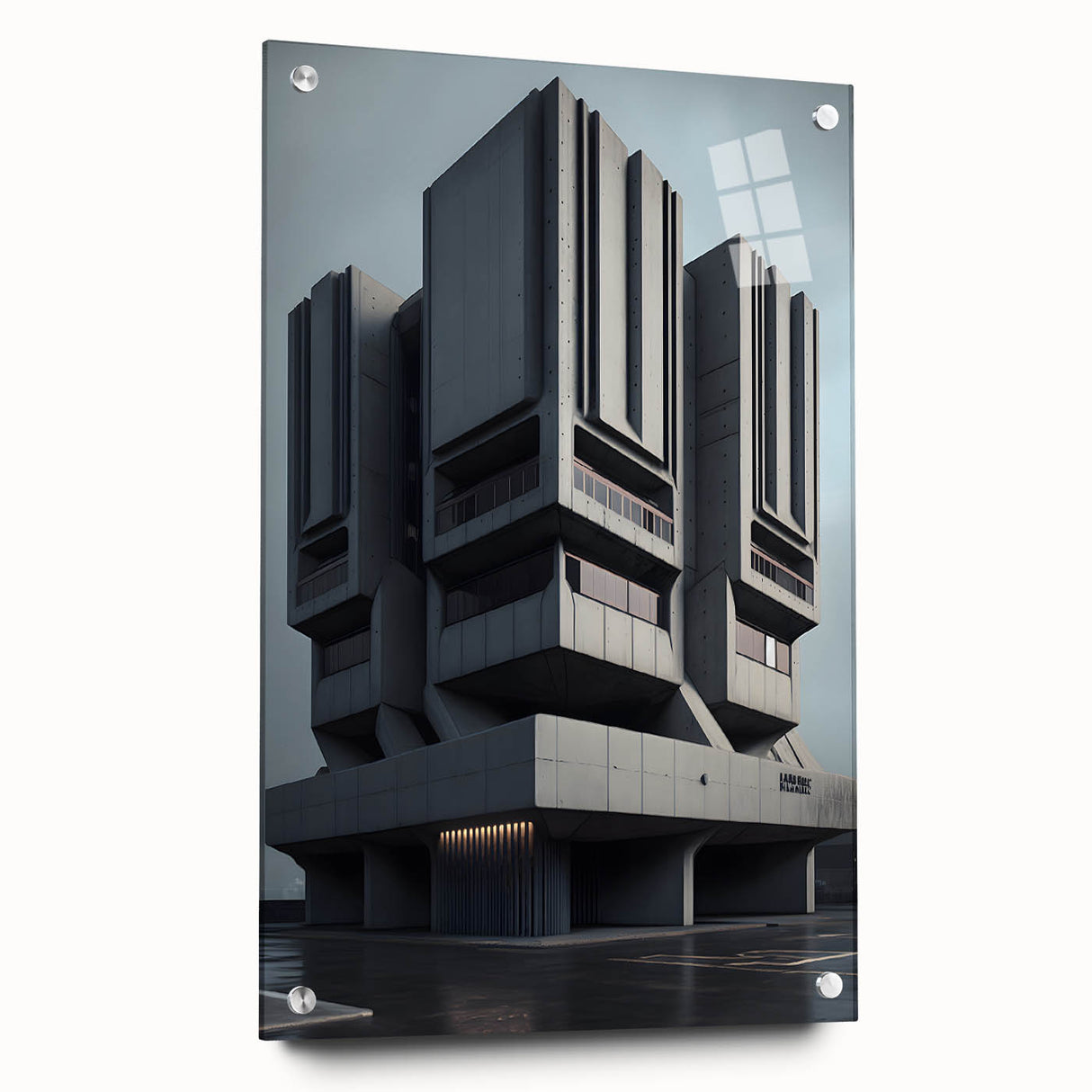 Bold Brutalist Wall Art | Geometric Industrial Concrete Architecture