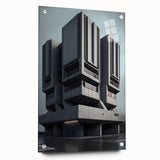 Bold Brutalist Wall Art | Geometric Industrial Concrete Architecture