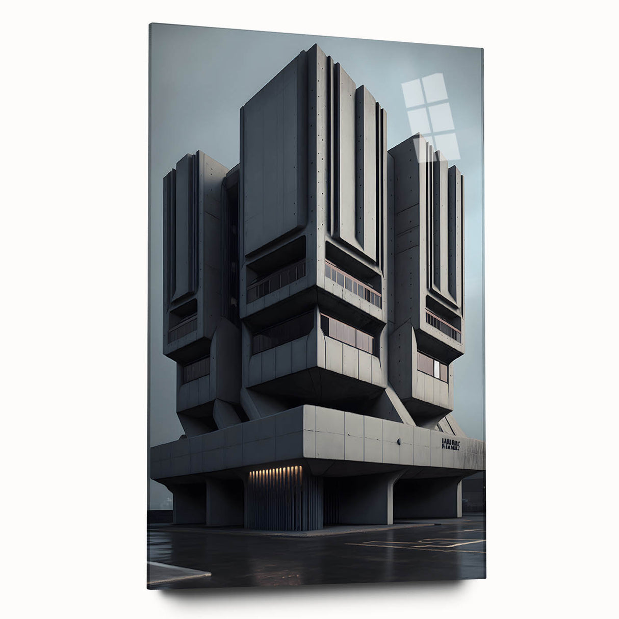 Bold Brutalist Wall Art | Geometric Industrial Concrete Architecture