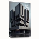 Bold Brutalist Wall Art | Geometric Industrial Concrete Architecture